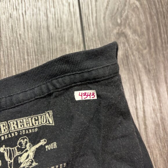 True Religion Light Black Long Sleeve Shirt Womens 1 Medium Designer - Picture 8 of 8